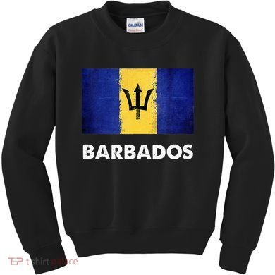 Barbadian Barbados Flag Kids Sweatshirt