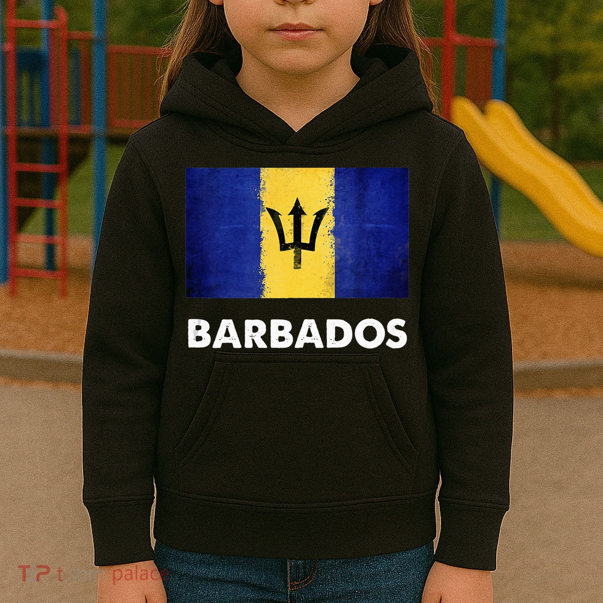 Barbadian Barbados Flag Kids Hoodie