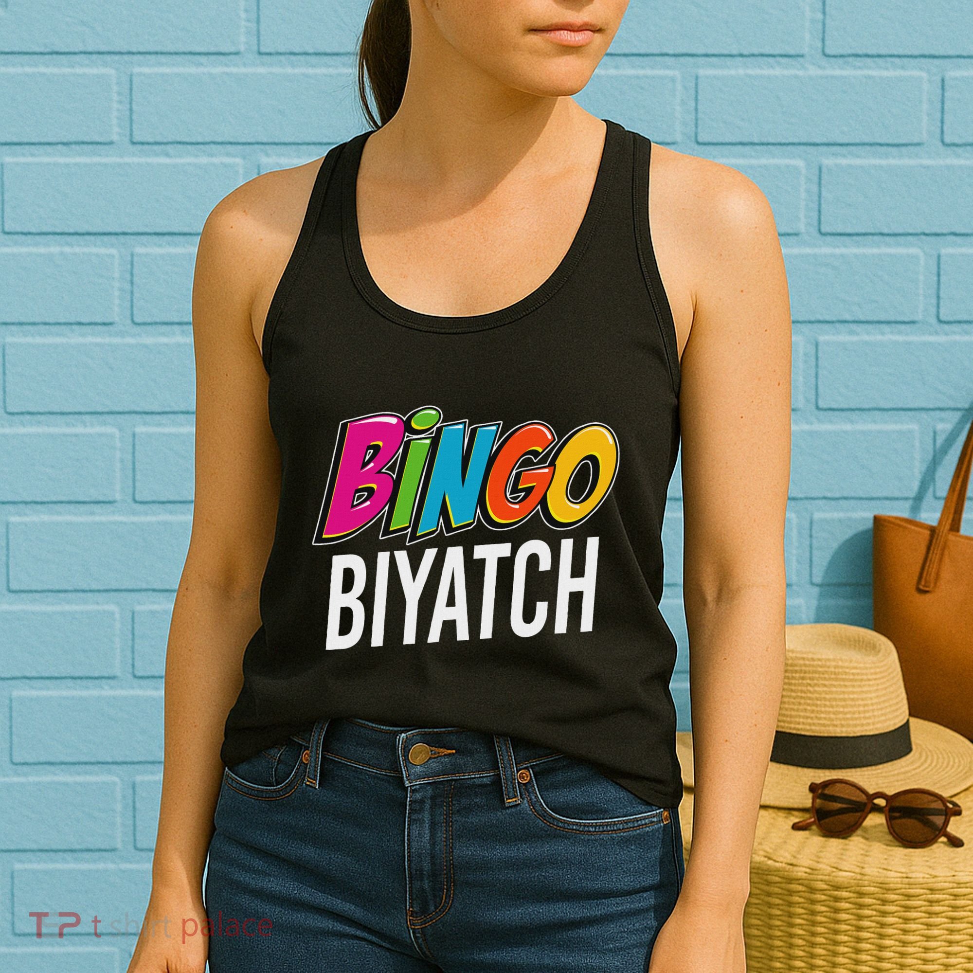 Bingo Biyatch Funny Bingo Player Game Lover Gift Humor Women's Tank Top