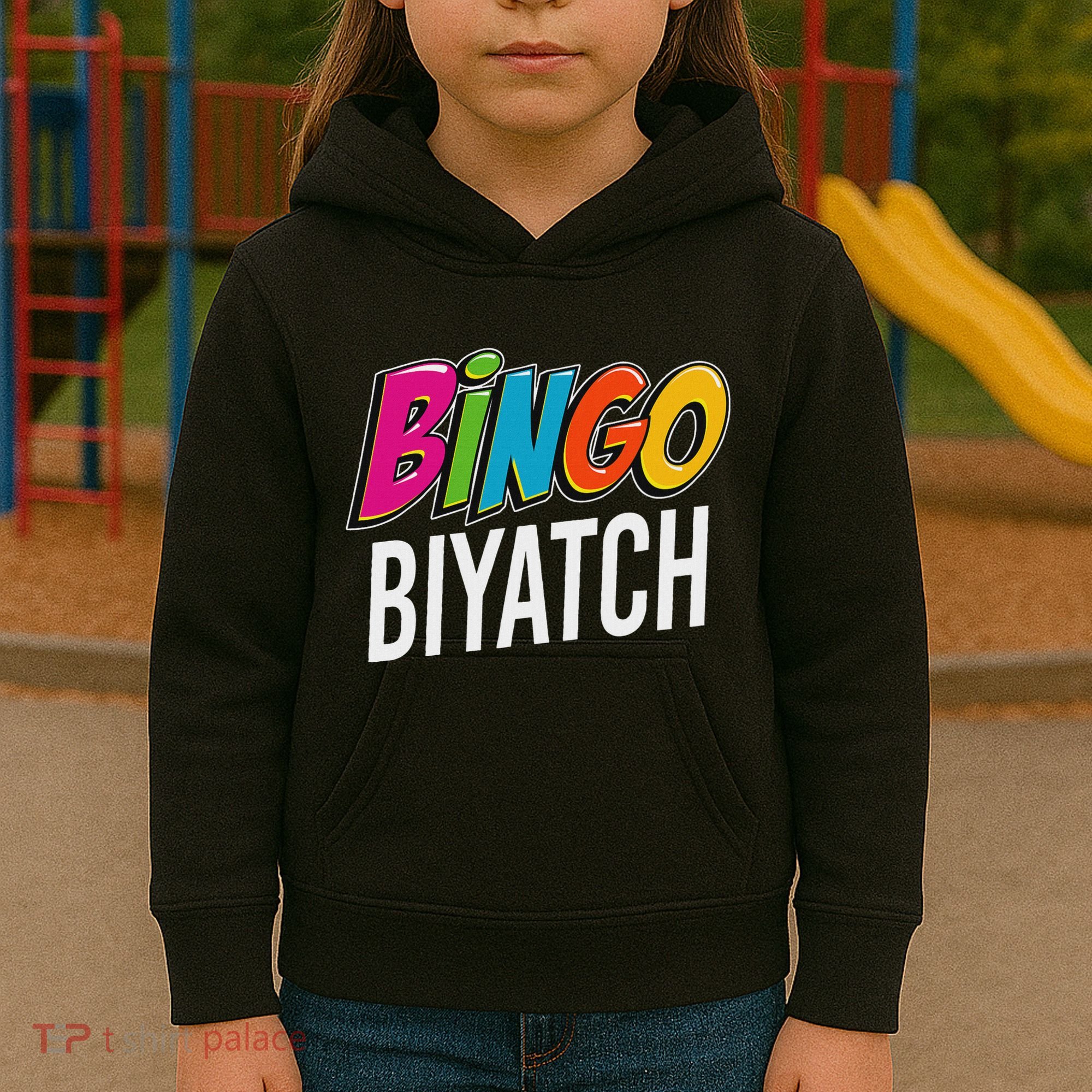 Bingo Biyatch Funny Bingo Player Game Lover Gift Humor Kids Hoodie