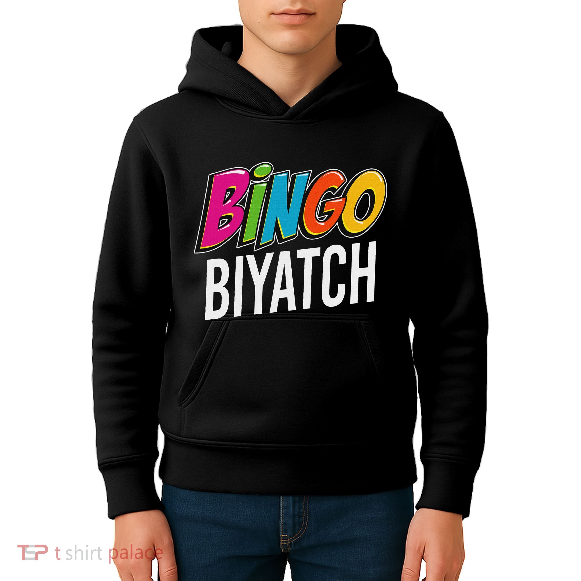 Bingo Biyatch Funny Bingo Player Game Lover Gift Humor Kids Hoodie