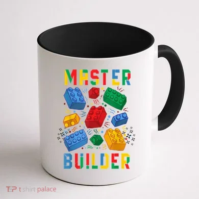 Brick Builder Funny Blocks Master Builder Gift Coffee Mug back