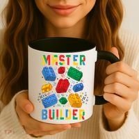 Brick Builder Funny Blocks Master Builder Gift Coffee Mug thumb 3