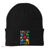 Brick Builder Funny Blocks Master Builder Gift Beanie thumb 0