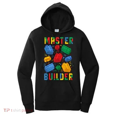 Brick Builder Funny Blocks Master Builder Gift Women's Hoodie