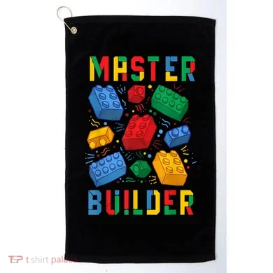 Brick Builder Funny Blocks Master Builder Gift Golf Towel