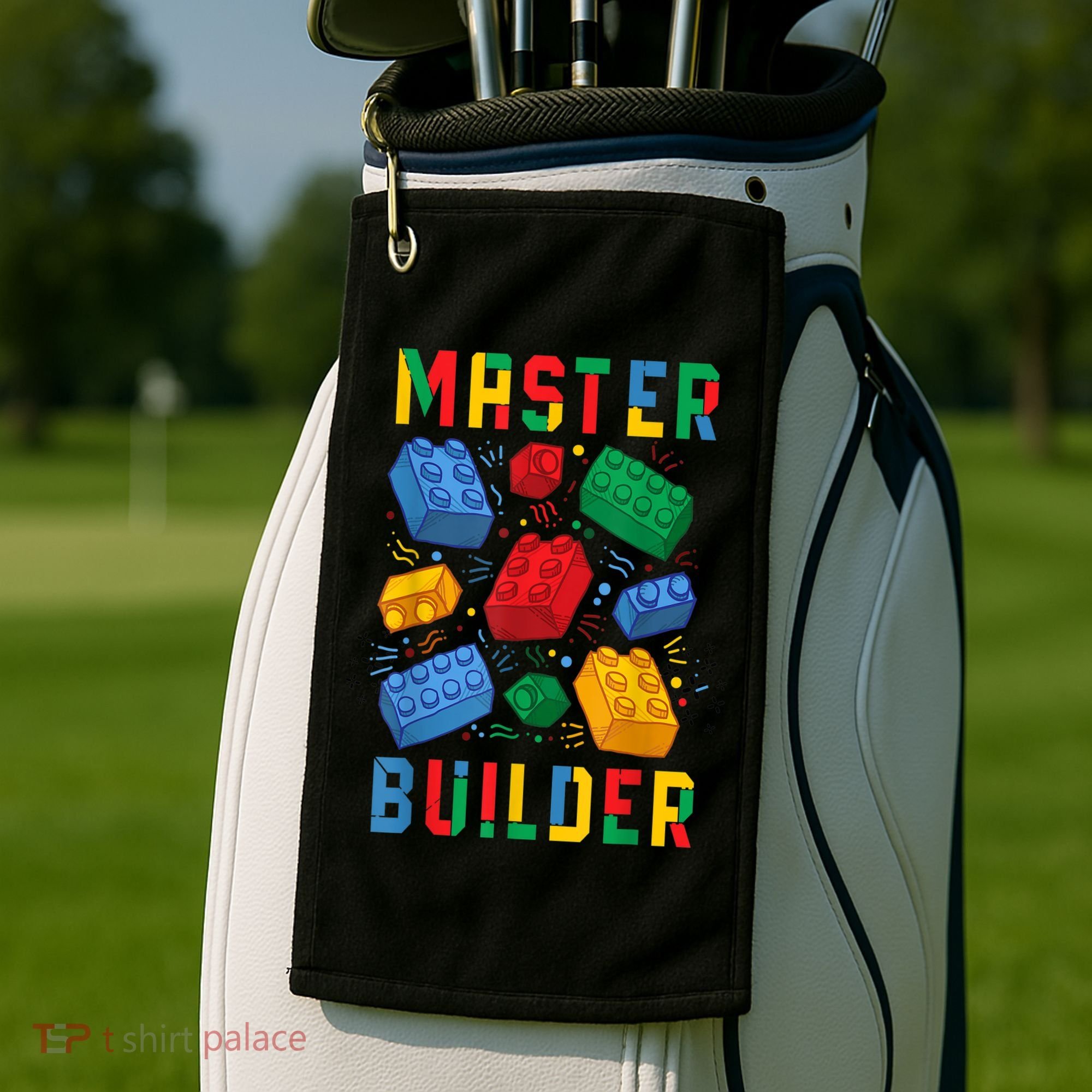 Brick Builder Funny Blocks Master Builder Gift Golf Towel