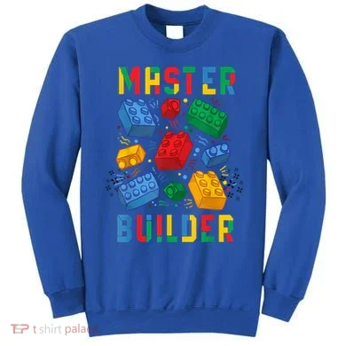 Brick Builder Funny Blocks Master Builder Gift Sweatshirt