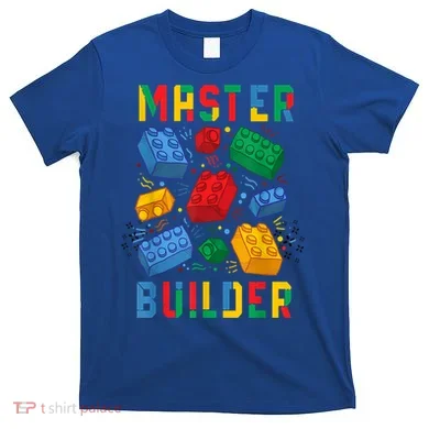 Brick Builder Funny Blocks Master Builder Gift T-Shirt