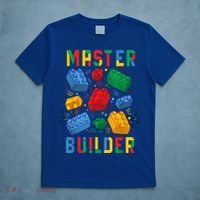 Brick Builder Funny Blocks Master Builder Gift T-Shirt thumb 5