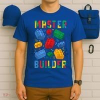 Brick Builder Funny Blocks Master Builder Gift T-Shirt thumb 6
