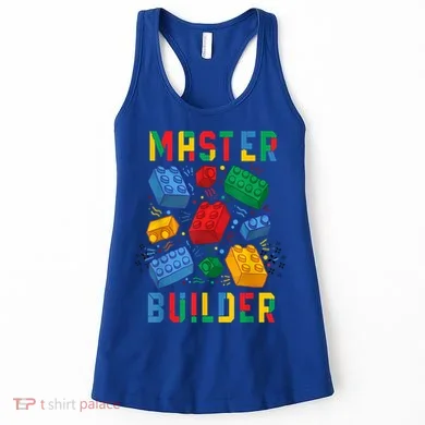Brick Builder Funny Blocks Master Builder Gift Women's Tank Top