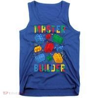 Brick Builder Funny Blocks Master Builder Gift Tank Top thumb 0