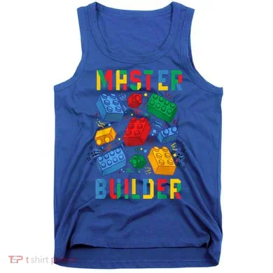 Brick Builder Funny Blocks Master Builder Gift Tank Top