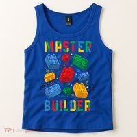 Brick Builder Funny Blocks Master Builder Gift Tank Top thumb 2