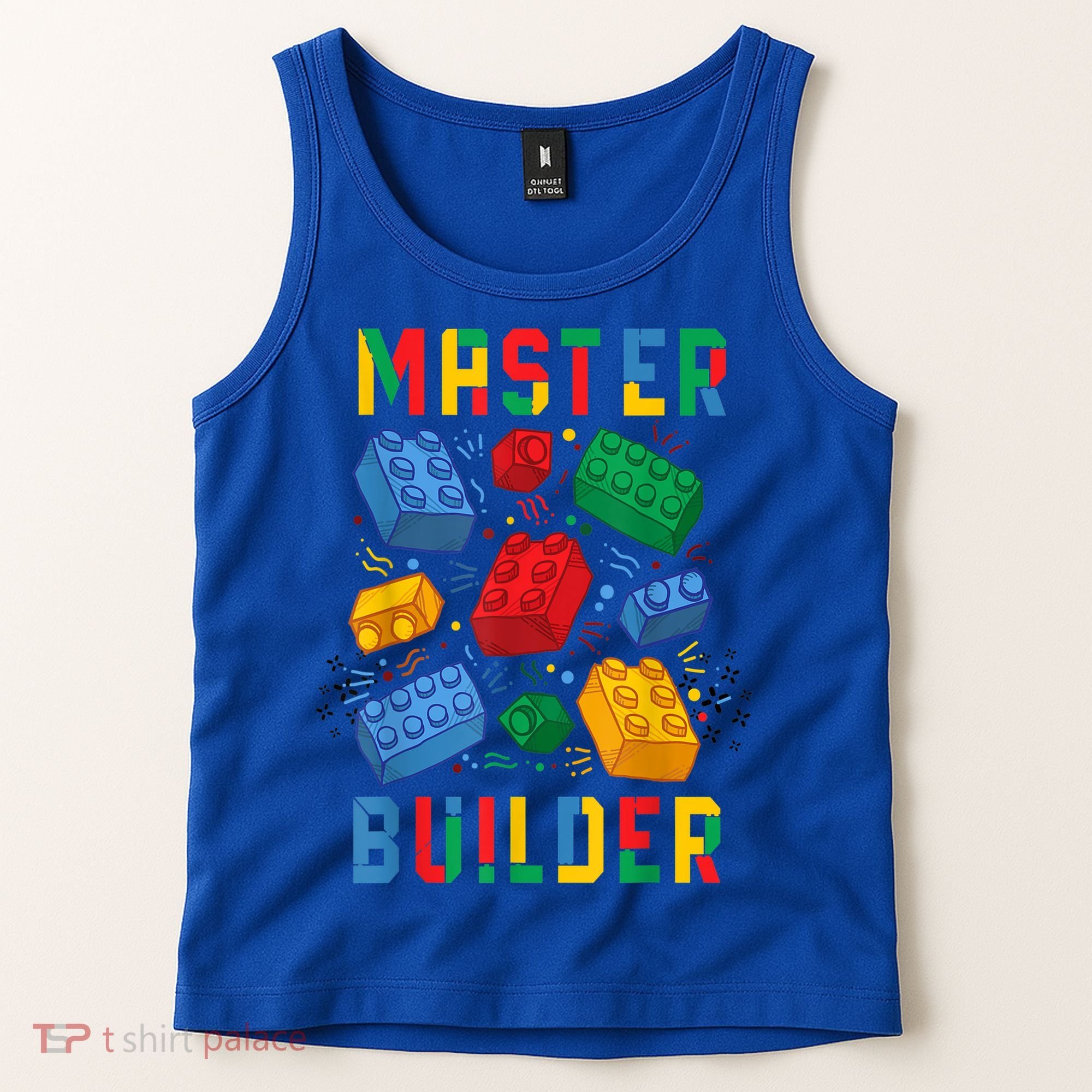 Brick Builder Funny Blocks Master Builder Gift Tank Top