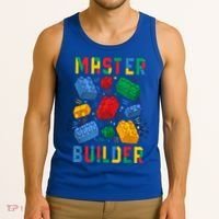 Brick Builder Funny Blocks Master Builder Gift Tank Top thumb 3