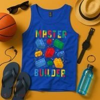Brick Builder Funny Blocks Master Builder Gift Tank Top thumb 4