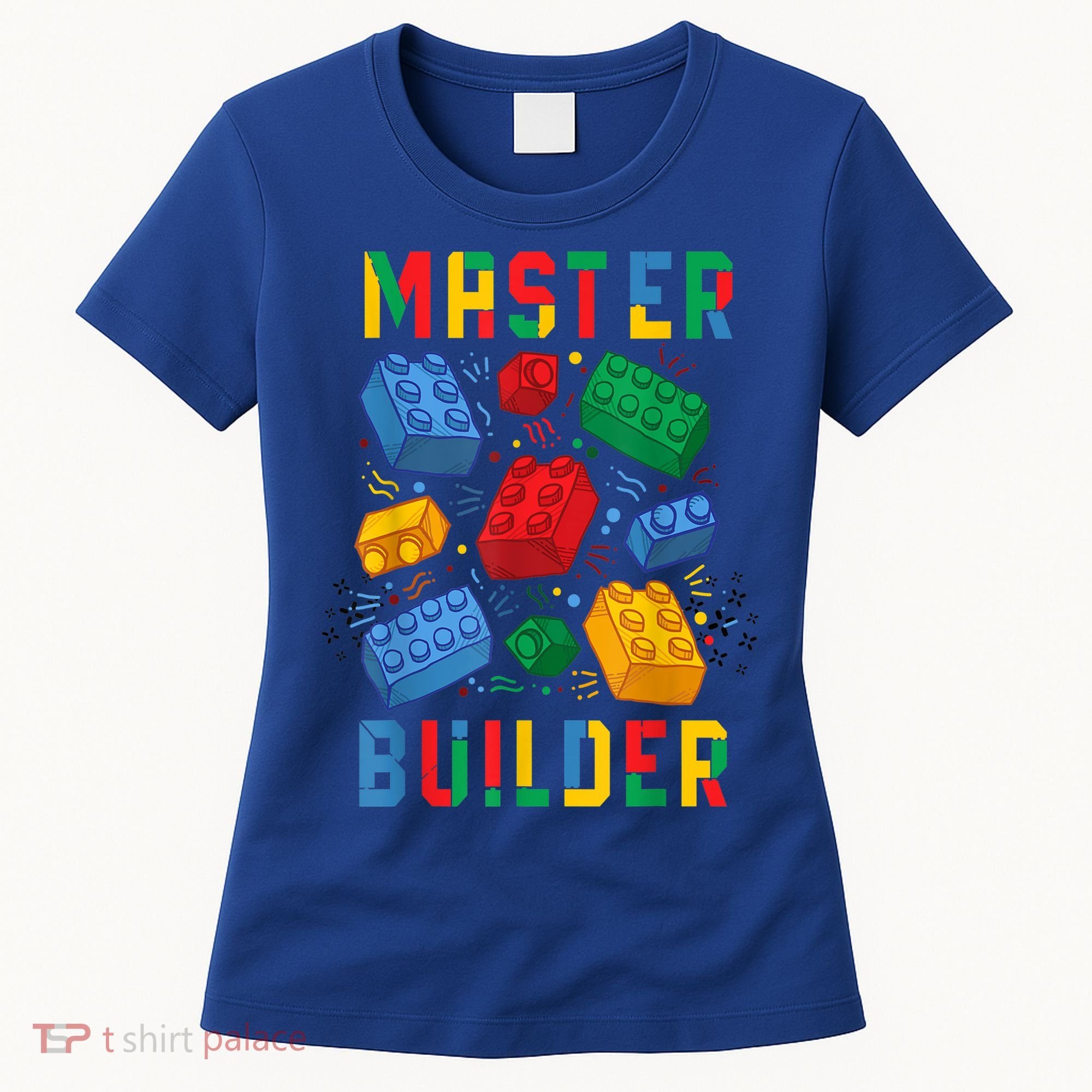 Brick Builder Funny Blocks Master Builder Gift Women's T-Shirt