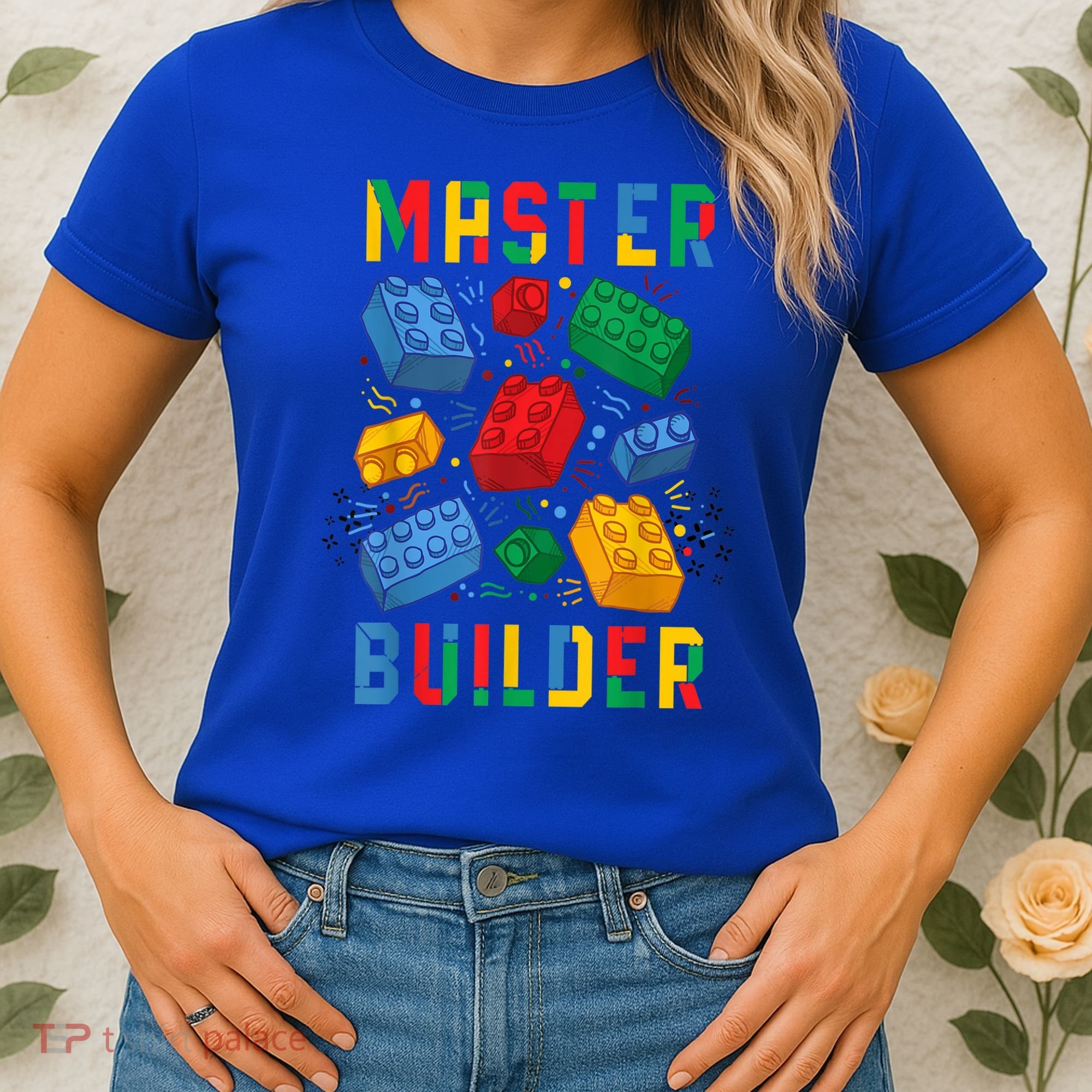 Brick Builder Funny Blocks Master Builder Gift Women's T-Shirt
