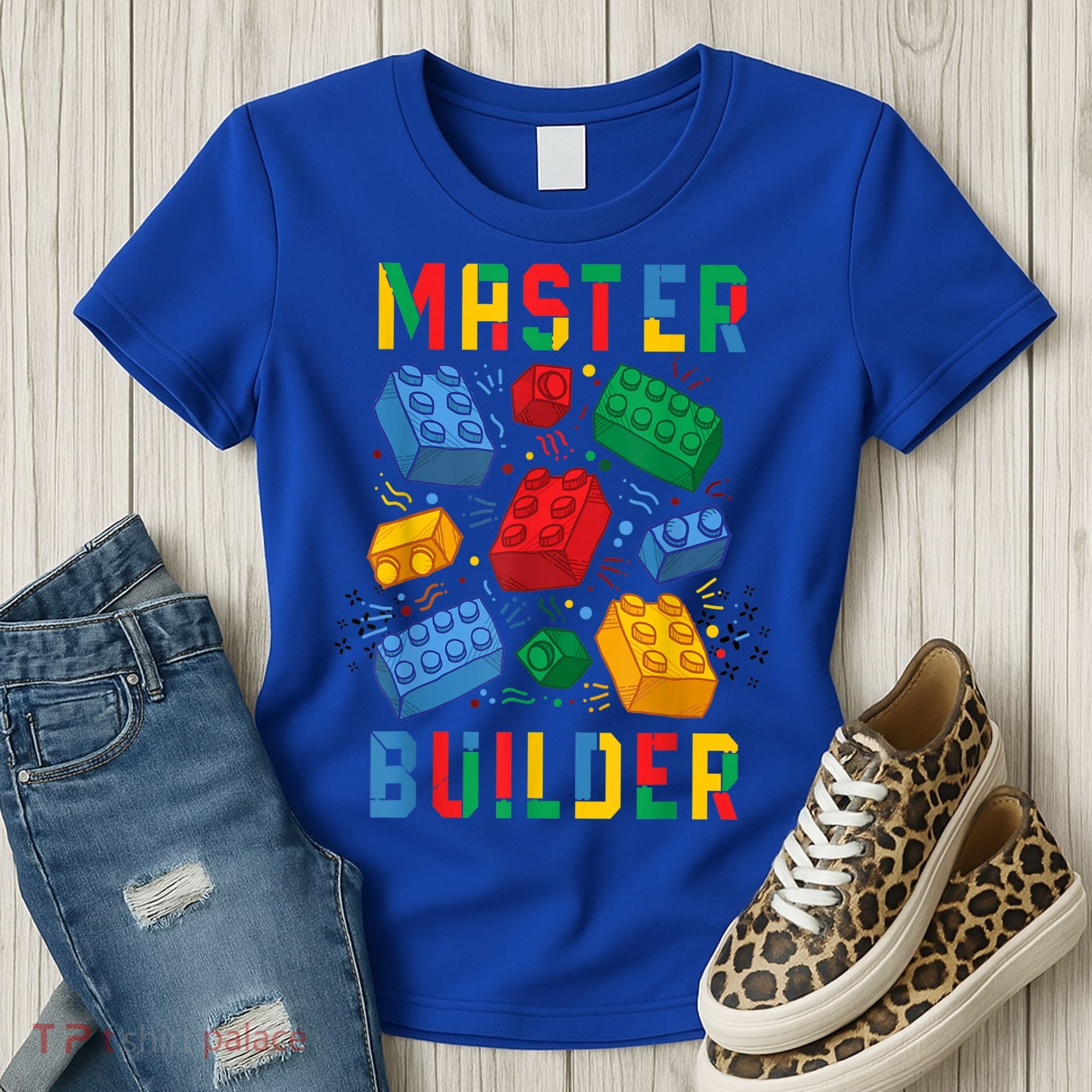 Brick Builder Funny Blocks Master Builder Gift Women's T-Shirt