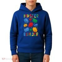 Brick Builder Funny Blocks Master Builder Gift Kids Hoodie thumb 4