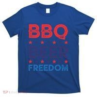 Bbq Beer Freedom Funny America Usa Party 4th Of July Summer Gift T-Shirt thumb 0