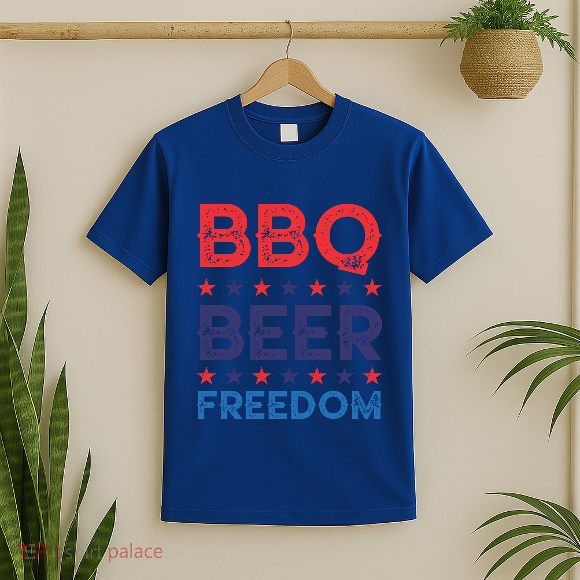 Bbq Beer Freedom Funny America Usa Party 4th Of July Summer Gift T-Shirt