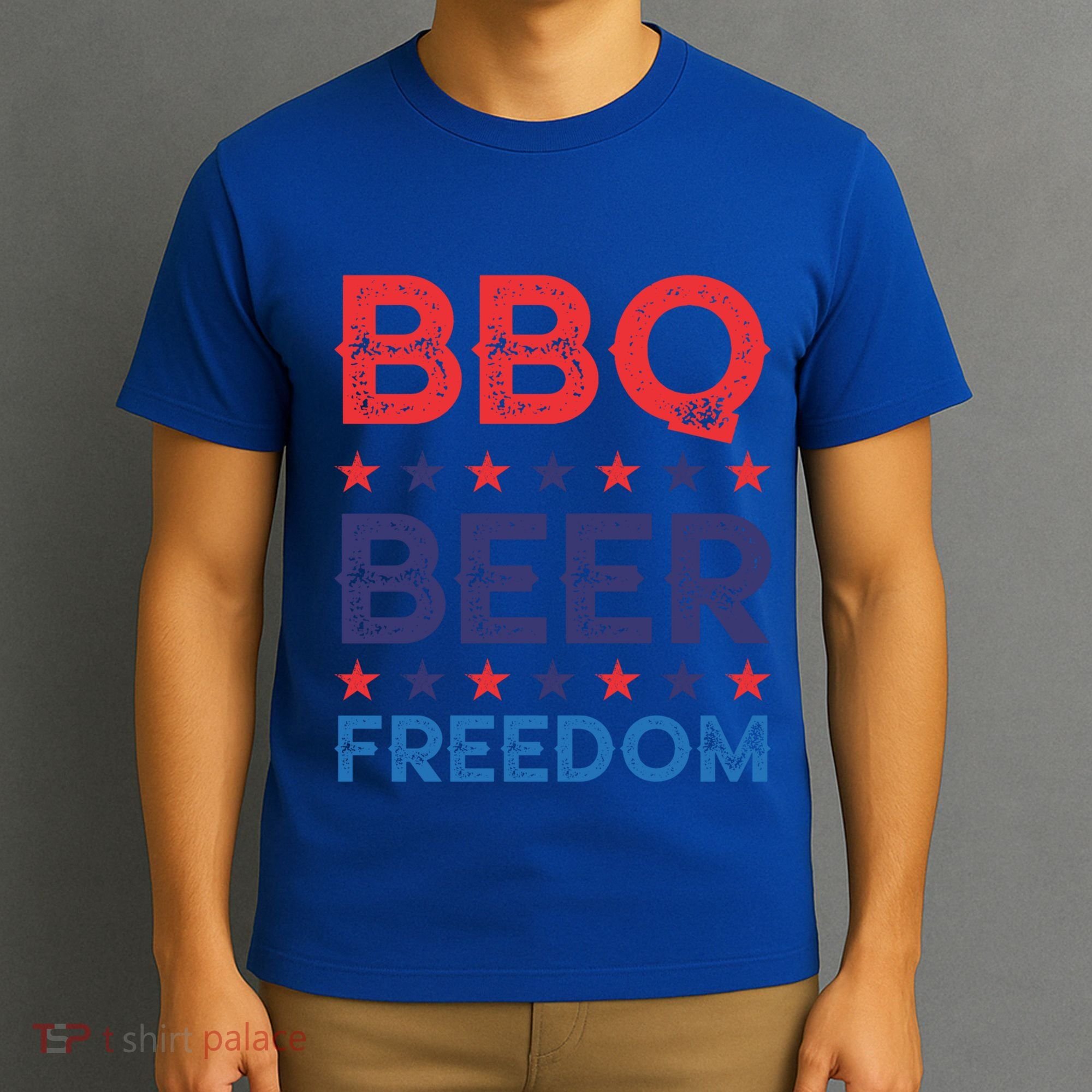 Bbq Beer Freedom Funny America Usa Party 4th Of July Summer Gift T-Shirt