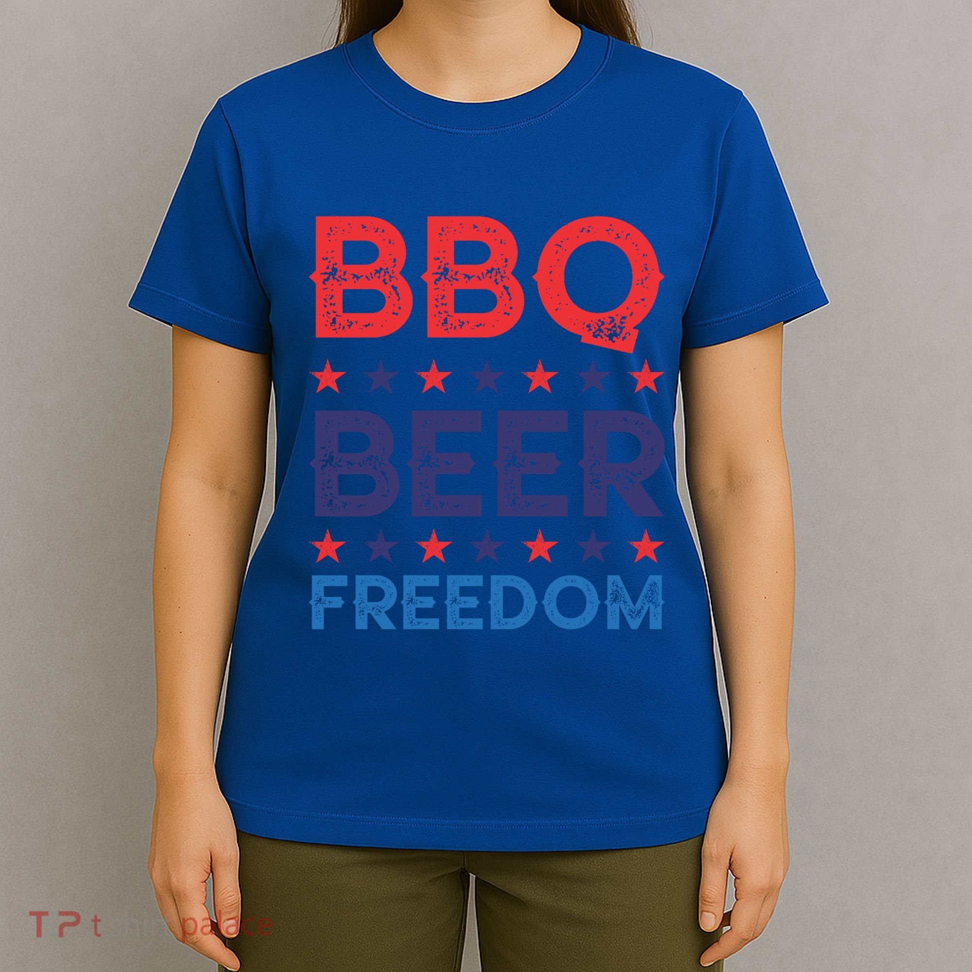 Bbq Beer Freedom Funny America Usa Party 4th Of July Summer Gift T-Shirt