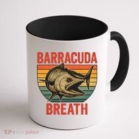 Barracuda Breath Funny Fishing Coffee Mug thumb 1