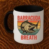 Barracuda Breath Funny Fishing Coffee Mug thumb 2