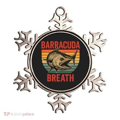 Barracuda Breath Funny Fishing Ornament