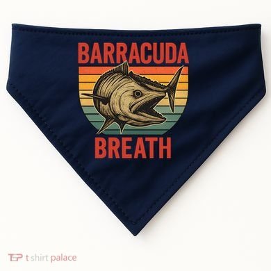 Barracuda Breath Funny Fishing USA-Made Doggie Bandana