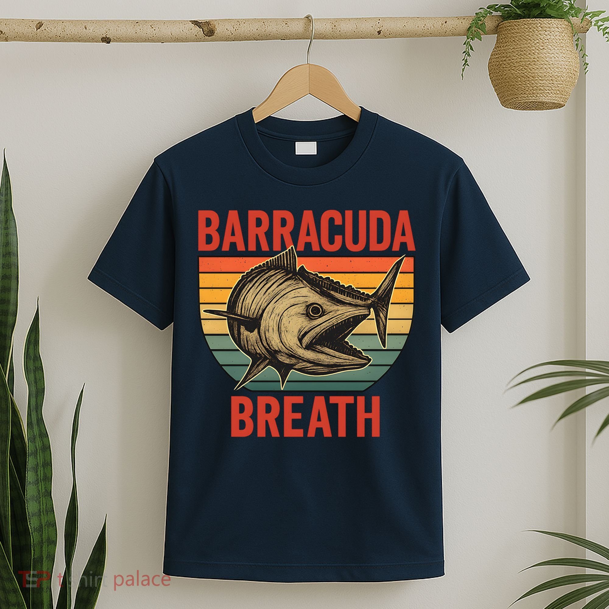 Barracuda Breath Funny Fishing T-Shirt
