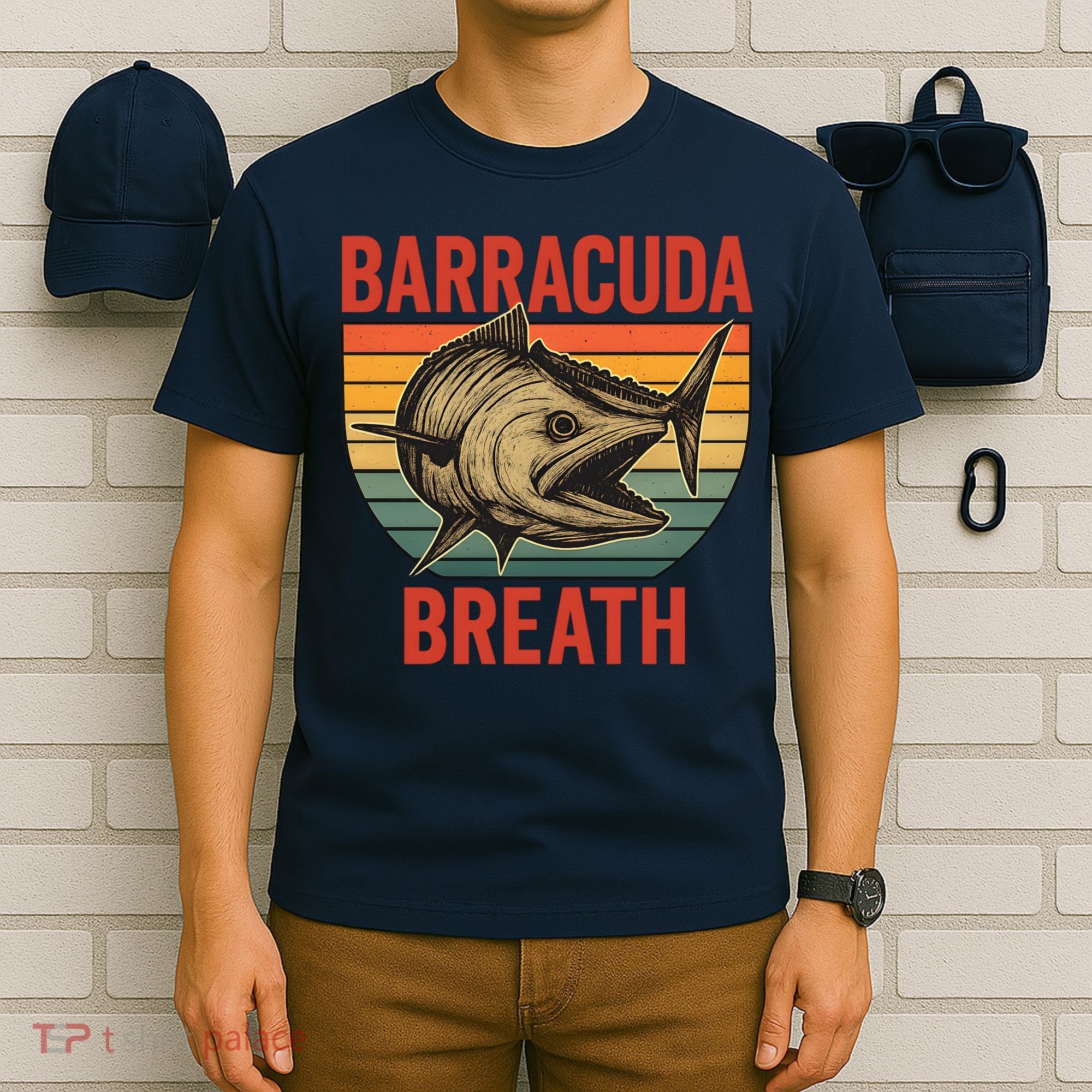 Barracuda Breath Funny Fishing T-Shirt