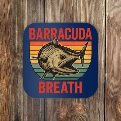 Barracuda Breath Funny Fishing Coaster