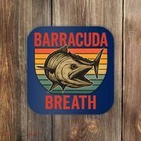 Barracuda Breath Funny Fishing Coaster thumb 0