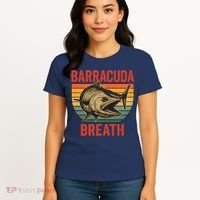 Barracuda Breath Funny Fishing Women's T-Shirt thumb 4