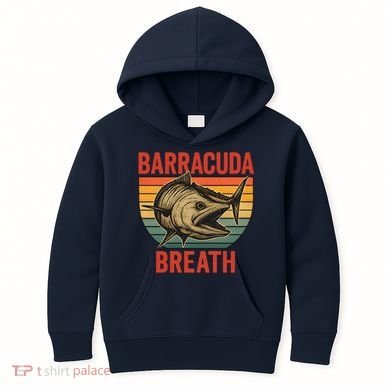 Barracuda Breath Funny Fishing Kids Hoodie