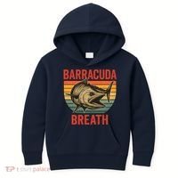 Barracuda Breath Funny Fishing Kids Hoodie thumb 0