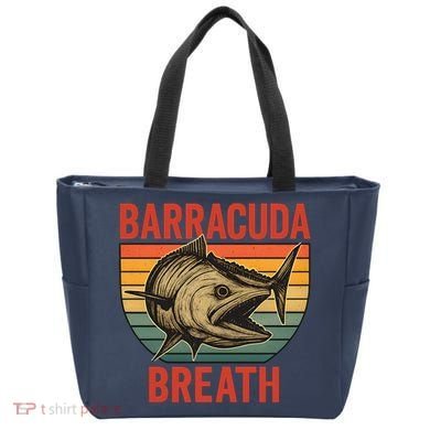 Barracuda Breath Funny Fishing Tote Bag