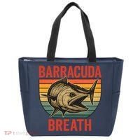 Barracuda Breath Funny Fishing Tote Bag thumb 0
