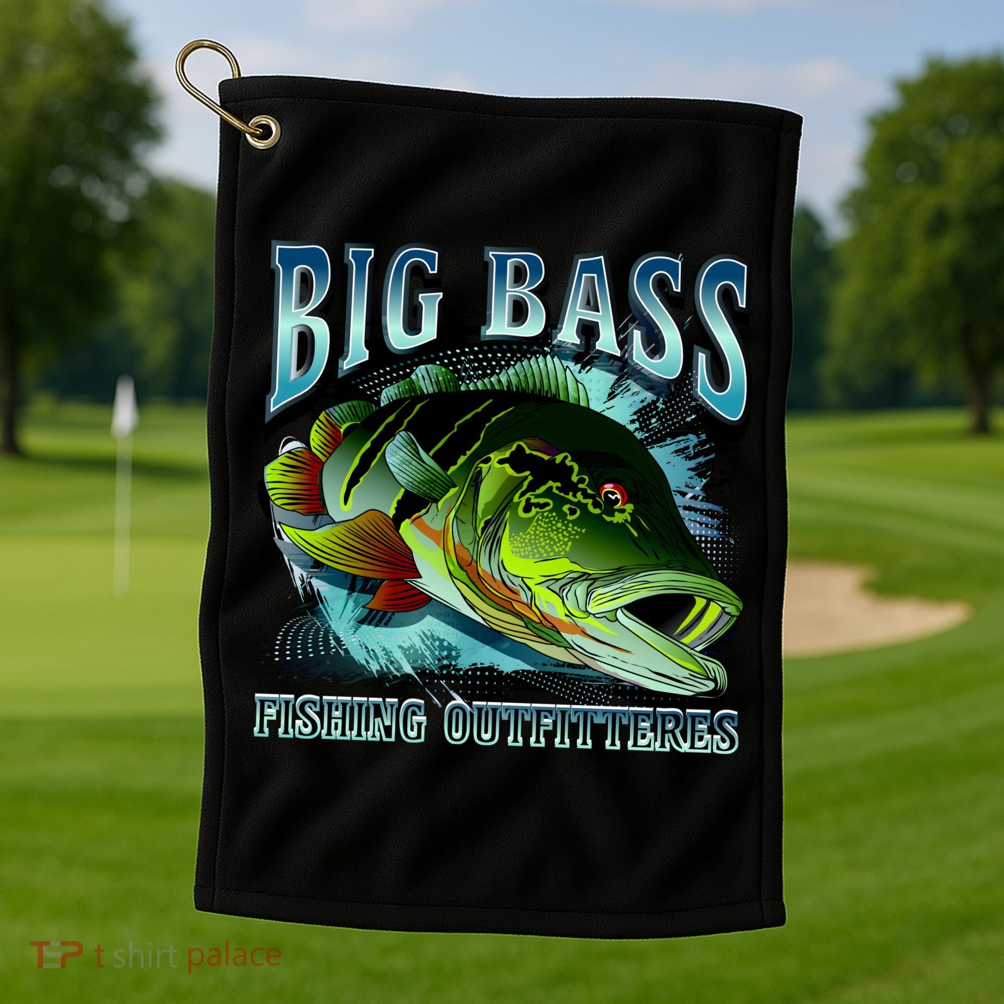 Big Bass Fishing Golf Towel