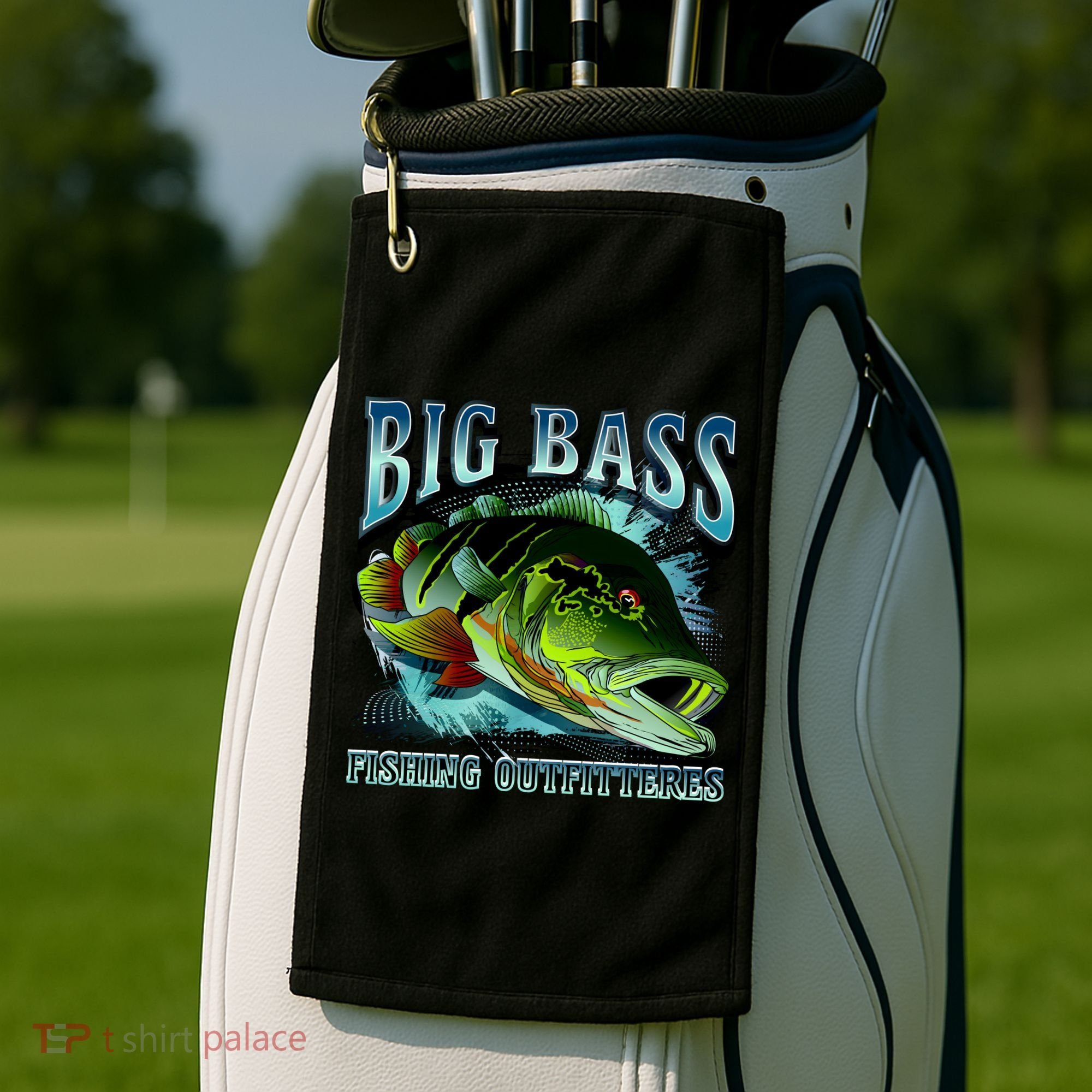Big Bass Fishing Golf Towel