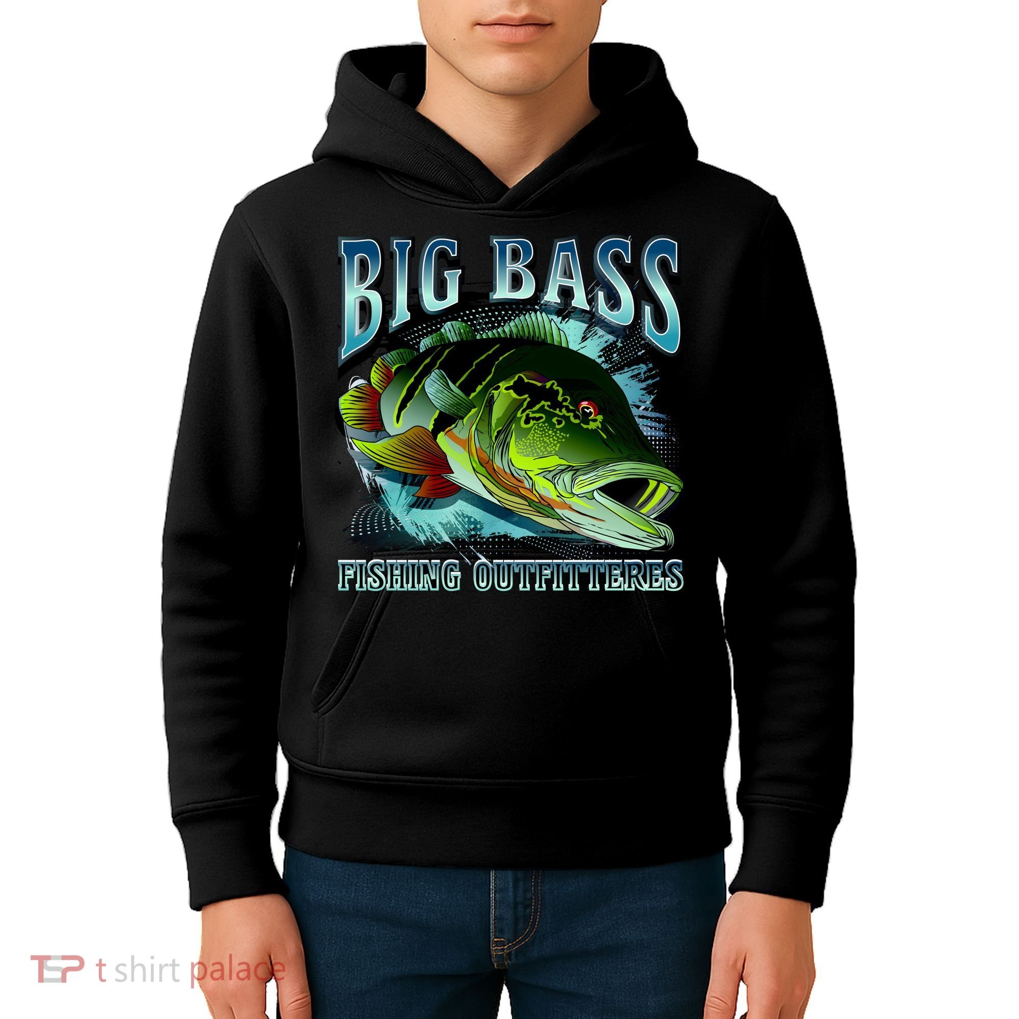 Big Bass Fishing Kids Hoodie