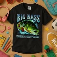 Big Bass Fishing Kids T-Shirt thumb 3