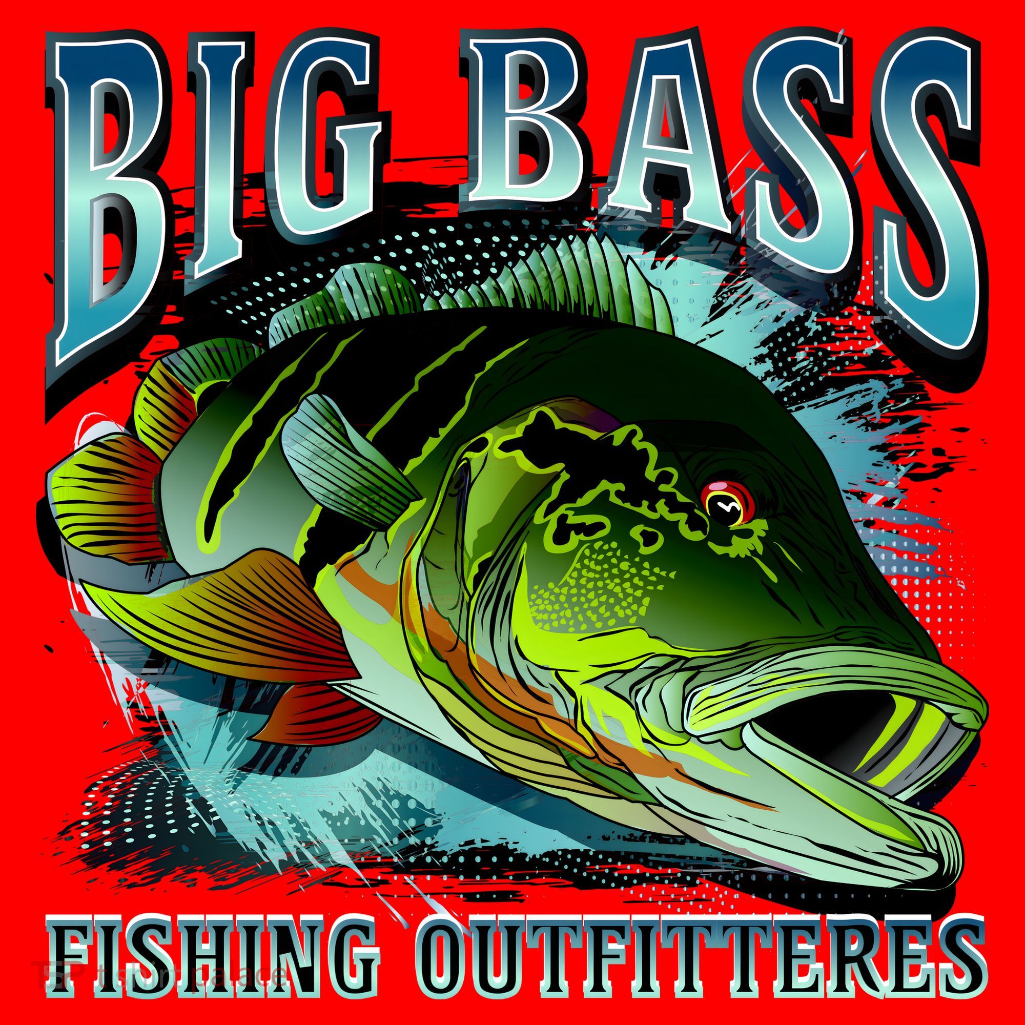 Big Bass Fishing Santa Hat