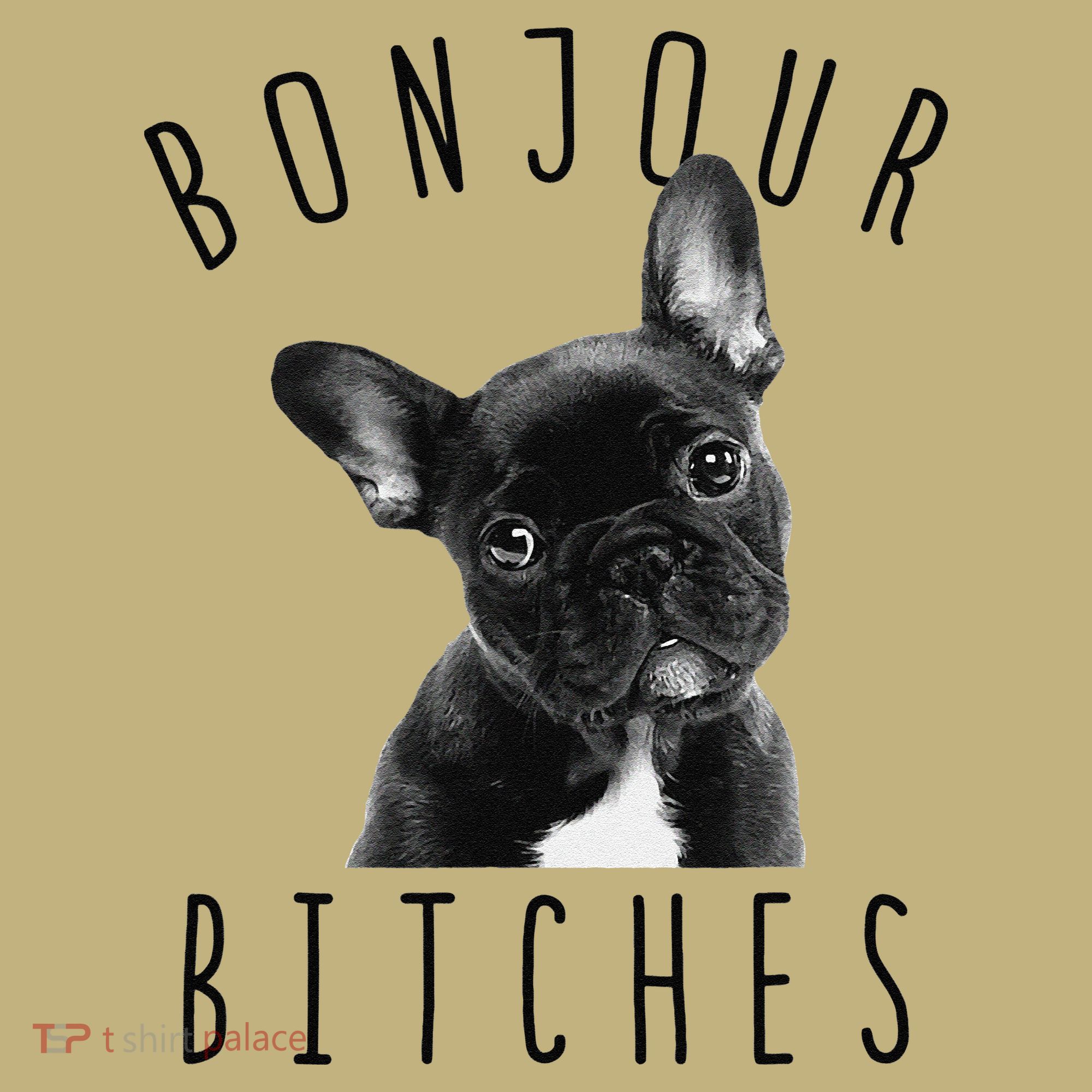 Bonjour Bitches Funny French Bulldog Dog Lover Gift T-Shirt