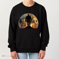 Bigfoot Believer Full Red Moon Night Sasquatch Women's Sweatshirt thumb 0